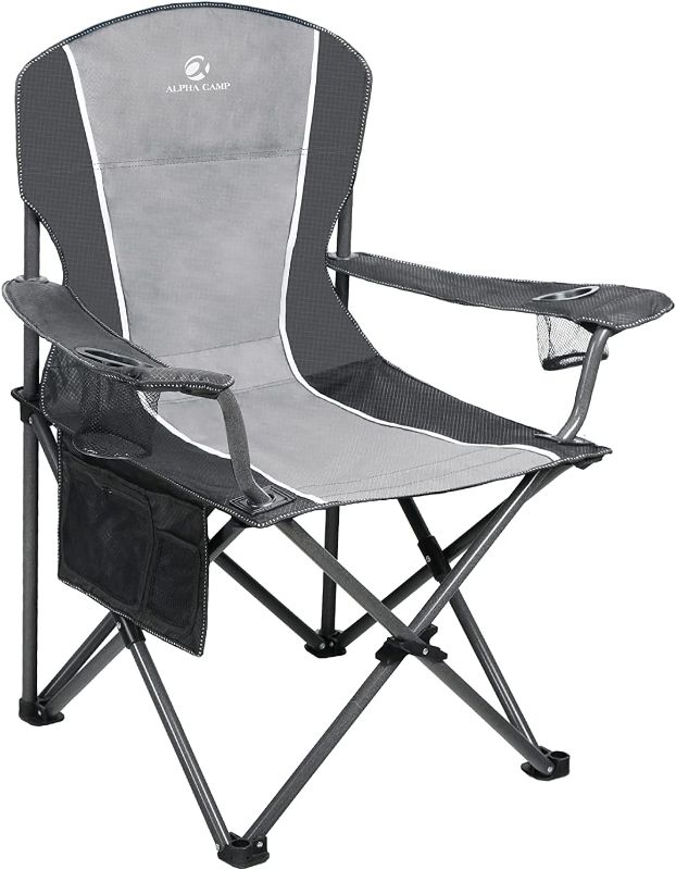 Photo 1 of **stock photo for reference** Oversized Camping Folding Chair, 350 LBS Heavy Duty Outdoor