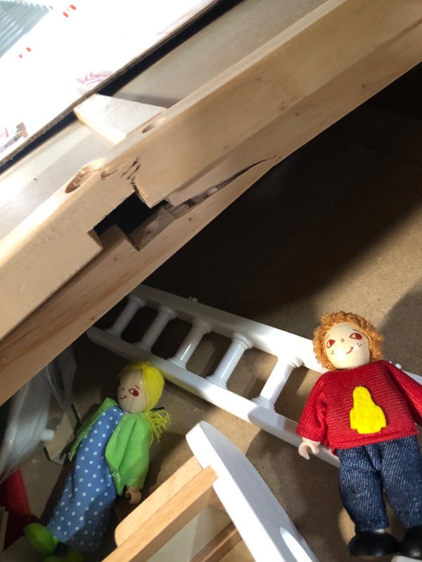 Photo 2 of **For Parts Only/ No Refunds.*** Hape Doll Family Mansion| Award Winning 10 Bedroom Doll House, Wooden Play Mansion with Accessories for Ages 3+ Years Multicolor, L: 31.6, W: 11.4, H: 28.4 inch