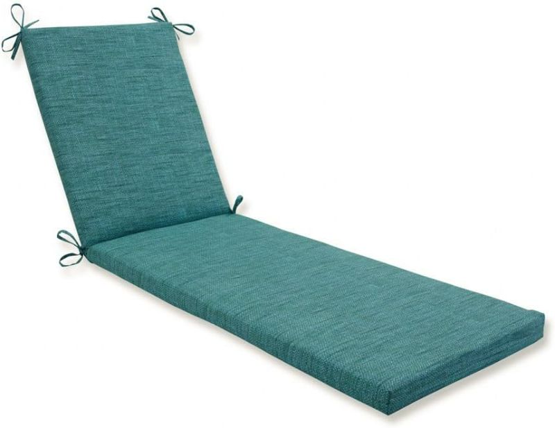 Photo 1 of ***USED - DIRTY - NO PACKAGING***
Pillow Perfect Remi Solid Indoor/Outdoor Patio Chaise Lounge Cushion Plush Fiber Fill, Weather and Fade Resistant, 80" x 23", Blue