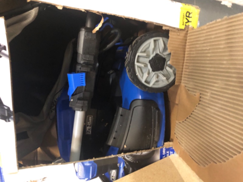 Photo 2 of **UNKNOWN IF FUNCTIONAL UNTESTED, OR MISSING PARTS** Kobalt 2x24 48-volt 20-in Cordless Self-propelled 5 Ah (2-Batteries and Charger Included)
