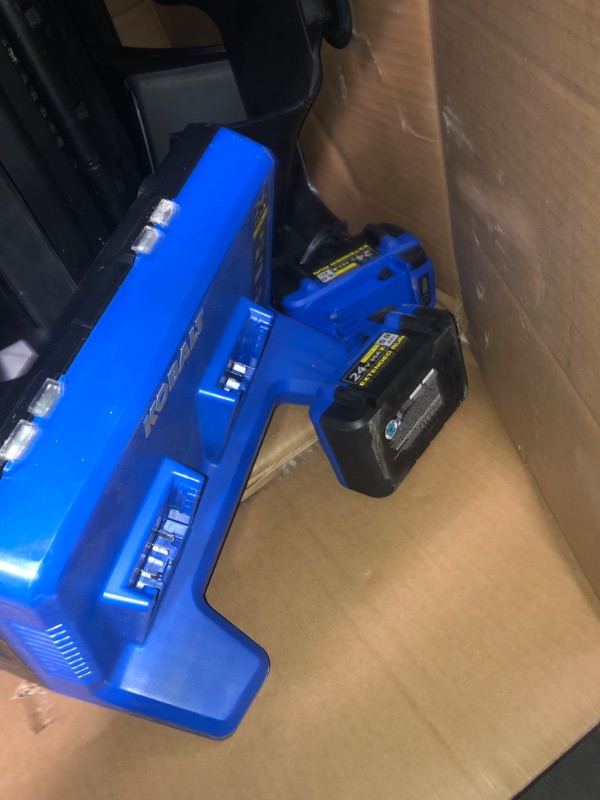 Photo 4 of **UNKNOWN IF FUNCTIONAL UNTESTED, OR MISSING PARTS** Kobalt 2x24 48-volt 20-in Cordless Self-propelled 5 Ah (2-Batteries and Charger Included)
