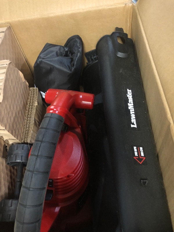 Photo 3 of ***Parts Only***LawnMaster Red Edition BV1210E 1201 Electric Blower Vacuum Mulcher 12 Amp Variable Speed with Metal Impeller
