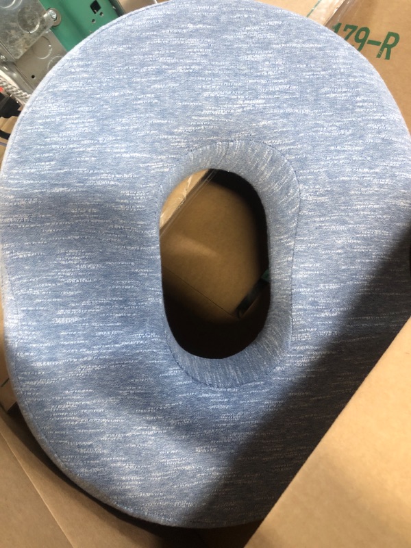 Photo 2 of (READ FULL POST) JEMA Donut Pillow Tailbone Hemorrhoid Cushion, Memory Foam Seat Cushion Pain Relief for Sores, Prostate, Coccyx, Sciatica, Pregnancy, Post Natal by Ergonomic Innovations, Blue