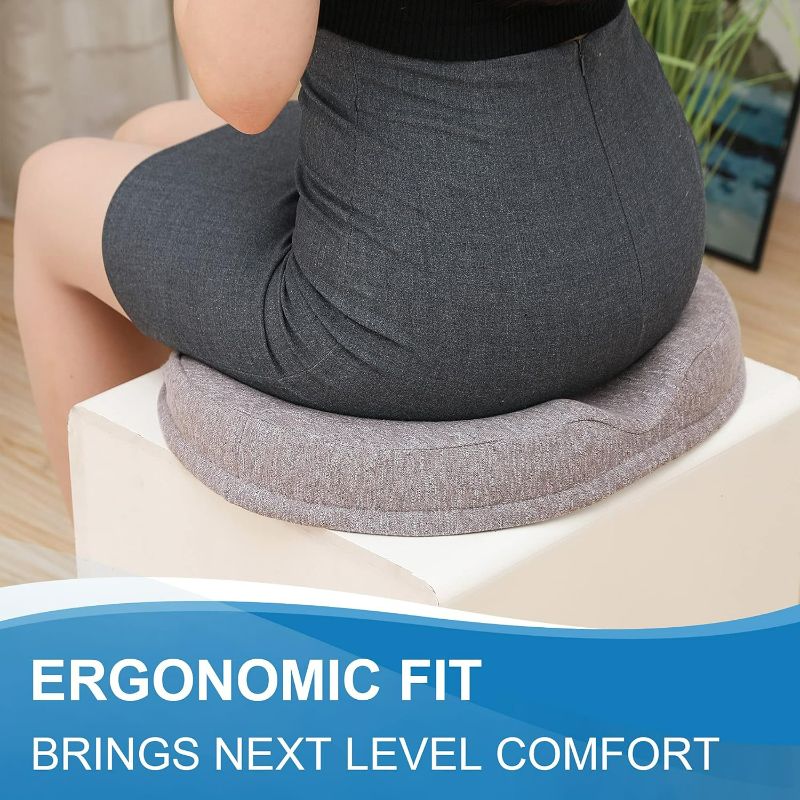 Photo 3 of (READ FULL POST) JEMA Donut Pillow Tailbone Hemorrhoid Cushion, Memory Foam Seat Cushion Pain Relief for Sores, Prostate, Coccyx, Sciatica, Pregnancy, Post Natal by Ergonomic Innovations, Blue