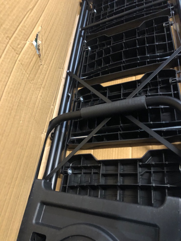 Photo 1 of KINGRACK 4 Step Ladder with Tool Platform, Sturdy Step Stool, Anti-Slip Wide Pedals, Handrail, Foldable Step Ladder, Pass 900LBS Testing, Multi-Use for Home, Garage, Garden, Painting, Black 4-step with Tool Tray Black