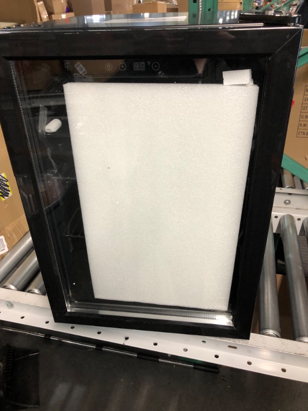 Photo 1 of Joy Pebble Beverage Refrigerator Cooler 68 Can,1.7Cu.Ft Mini Fridge with Glass Door for Beer Drink Wine, Small Drink Fridge with Adjustable Thermostat, Beverage Fridge for Office Bar