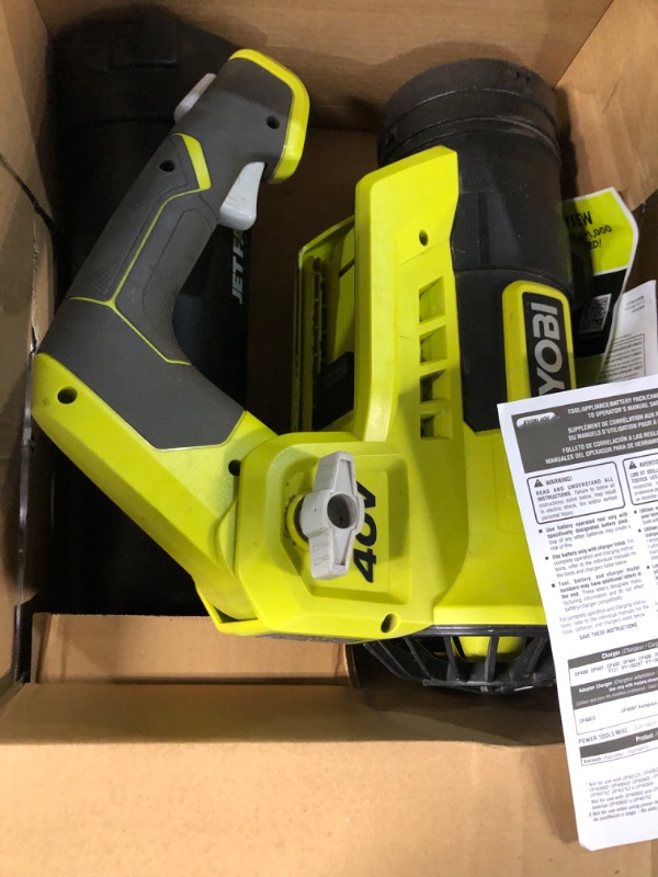 Photo 3 of (READ FULL POST) RYOBI 40V 110 MPH 525 CFM Cordless Battery Variable-Speed Jet Fan Leaf Blower (Tool-Only)