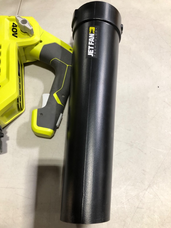 Photo 4 of (missing battery) RYOBI 40V 110 MPH 525 CFM  Variable-Speed Jet Fan Leaf Blower (Tool-Only)