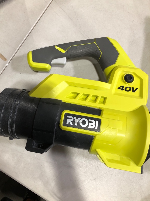 Photo 2 of (missing battery) RYOBI 40V 110 MPH 525 CFM  Variable-Speed Jet Fan Leaf Blower (Tool-Only)