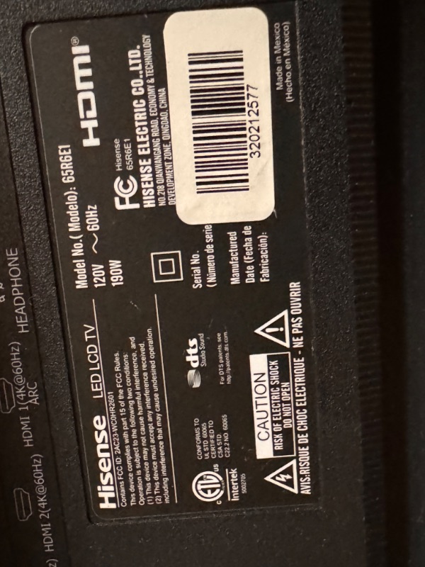 Photo 1 of Roku 65" Select Series 4K HDR Smart RokuTV with Enhanced Voice Remote