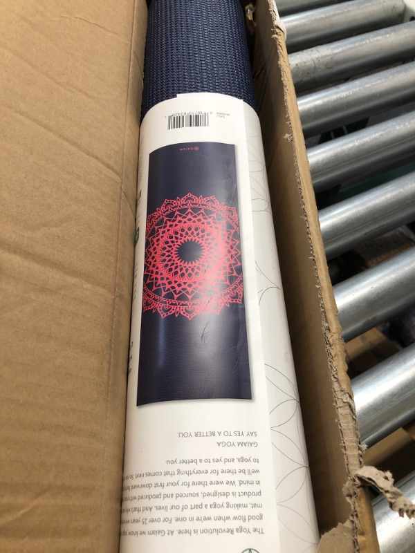 Photo 2 of Gaiam Print Yoga Mat, Non Slip Exercise & Fitness Mat for All Types of Yoga, Pilates & Floor Exercises Pink Marrakesh