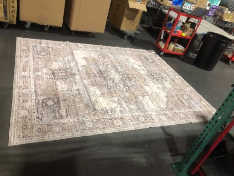 Photo 2 of ***USED - DIRTY - NO PACKAGING***
RUUGME Washable 8x10 Area Rugs - Large Rugs for Living Room Stain Resistant Carpet Vintage Rugs for Bedroom with Non Slip Backing Home Decor Floor Decoration Mat (8x10 Beige)