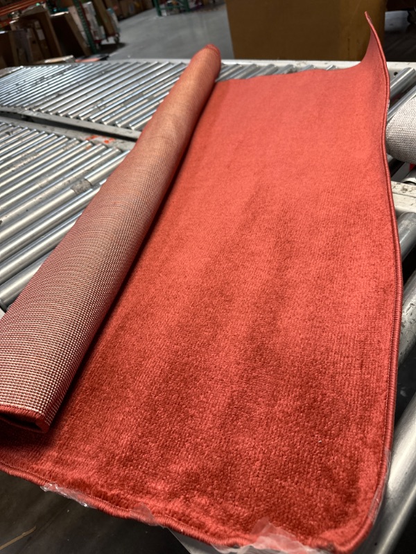 Photo 2 of ***USED - DIRTY - NO PACKAGING***
Nourison Essentials Indoor/Outdoor Brick Red 4' x 6' Area Rug, Easy -Cleaning, Non Shedding, Bed Room, Living Room, Dining Room, Backyard, Deck, Patio (4x6) 4' x 6' Brick Red