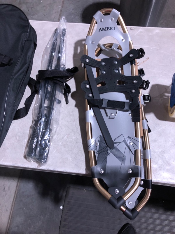 Photo 5 of ***USED - LIKELY MISSING PARTS - UNABLE TO VERIFY FUNCTIONALITY***
AMBIO Light Weight Snowshoes for Men Women Youth Kids, Aluminum Grey-White, 30 Inch