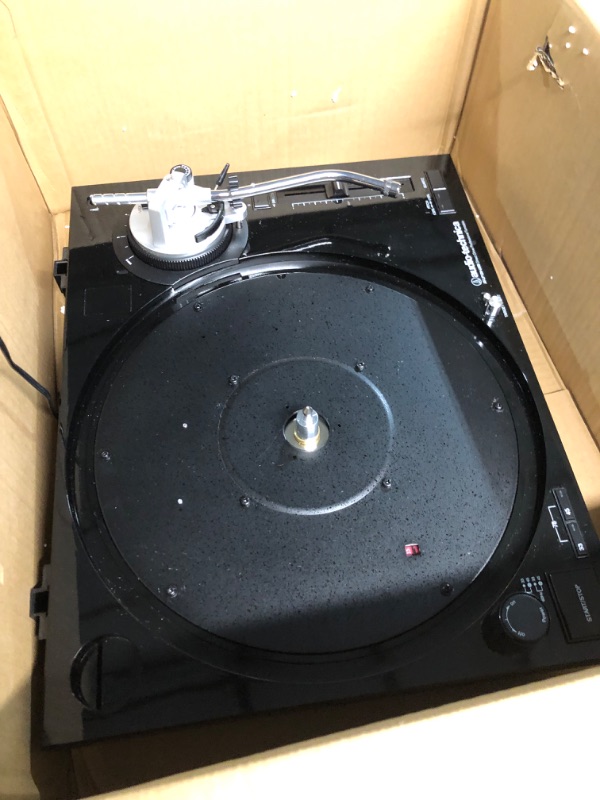 Photo 4 of Audio-Technica AT-LP120XUSB-BK Direct-Drive Turntable (Analog & USB), Fully Manual, Hi-Fi, 3 Speed, Convert Vinyl to Digital, Anti-Skate and Variable Pitch Control Black