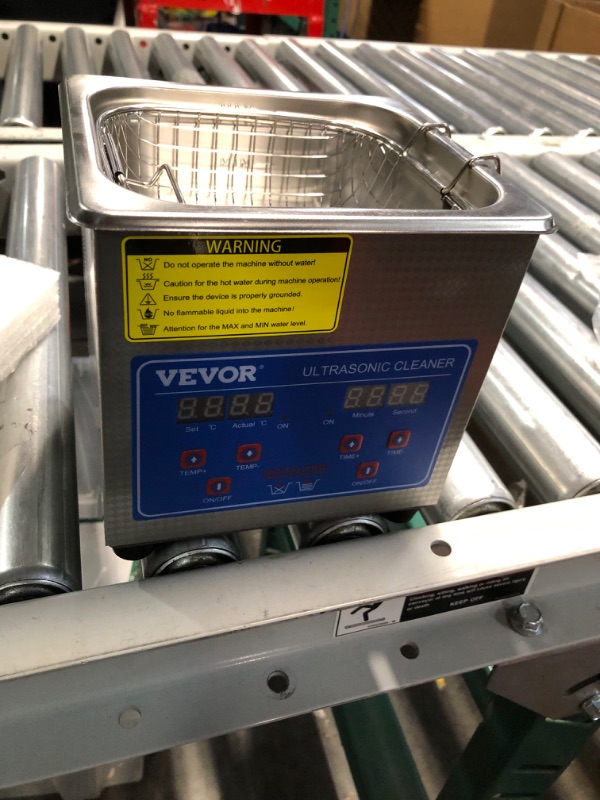 Photo 2 of *UNTESTED* VEVOR Ultrasonic Cleaner 1.3L Professional Ultrasonic Cleaner with Digital Timer 40kHz Excellent Ultrasonic Cleaning Machine 110V for Jewelry, Watch, Ring, Coin, Diamond, Eyeglasses