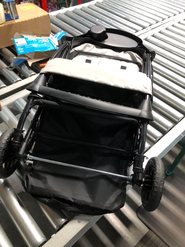 Photo 3 of *MISSING FRONT WHEELS* Kolcraft - Cloud Plus Lightweight Easy Fold Compact Travel Baby Stroller - Slate Grey Slate Grey (Wheel Color May Vary)