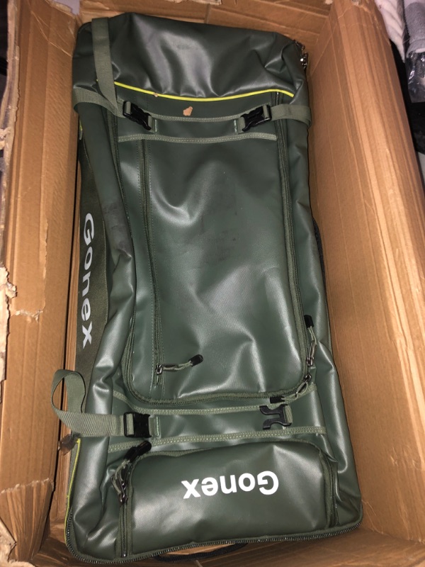 Photo 2 of (READ FULL POST) Gonex Rolling Duffle Bag with Wheels, 100L Water Repellent Large Wheeled Travel Duffel Luggage with Rollers 33 inch, Olive Green
