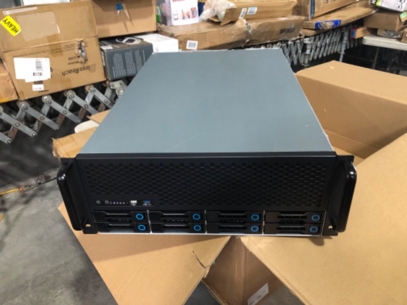 Photo 7 of ***USED - DAMAGED - TOP PART CAVED IN - UNABLE TO TEST - SEE PICTURES***
RackChoice 4U Rackmount Server Chassis 8bay 6Gbps Swappable SATA/SAS Drive Bays Include Minisas to SATA Cables