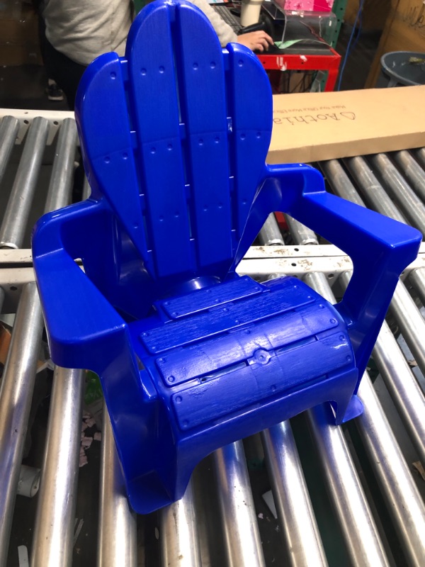 Photo 3 of *STOCK PHOTO FOR REF*  American Plastic Toys Kids Blue Adirondack Chair