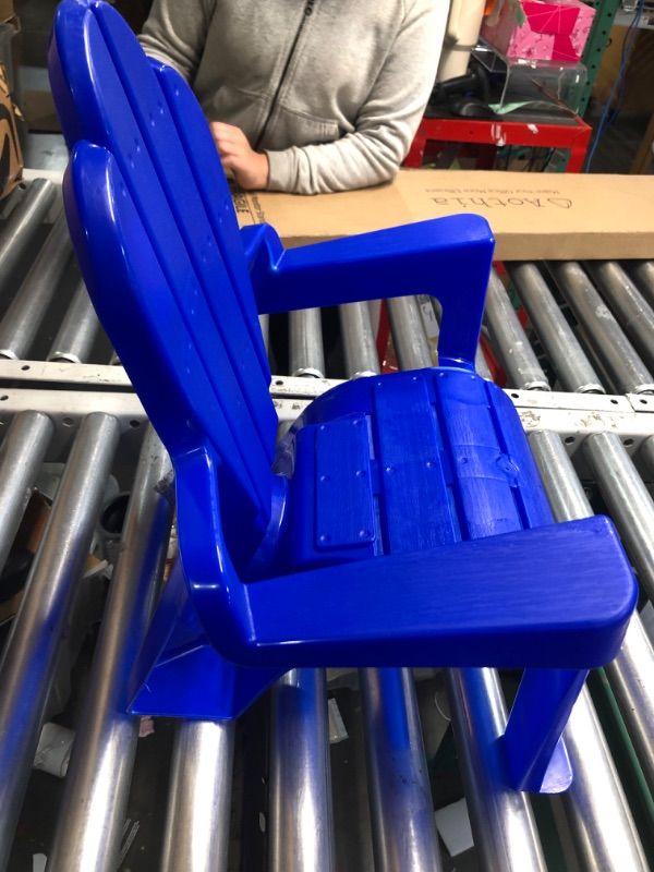 Photo 2 of *STOCK PHOTO FOR REF*  American Plastic Toys Kids Blue Adirondack Chair