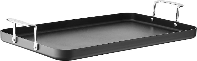 Photo 1 of Cuisinart Double Burner Griddle, Chef's Classic Nonstick Hard Anodized, Stainless Steel, 655-35 13-Inch x 20-Inch