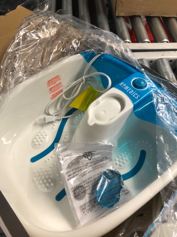 Photo 2 of HoMedics Bubble Mate Foot Spa, Toe Touch Controlled Foot Bath with Invigorating Bubbles and Splash Proof, Raised Massage nodes and Removable Pumice Stone