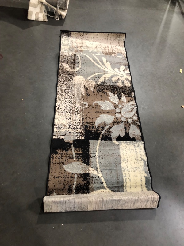 Photo 1 of ***USED - DIRTY - NO PACKAGING***
BNM Indoor Runner Area Rug with Jute Backing, Floral Geometric Decor, Perfect for Living Room, Kitchen, Bedroom, Office, Entryway, Hallway, Hardwood, Pastiche Collection, 2'7" x 8', Beige