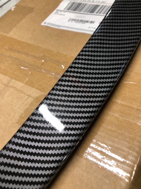 Photo 1 of AOSKonology for Tesla Model Y Rear Spoiler Wings ABS for 2020-2023 Tesla Model Y Rear Trunk Spoiler Lip Tail Wing Rear Trunk Lid (OEM Spoiler, Carbon Fiber) OEM Spoiler Carbon Fiber