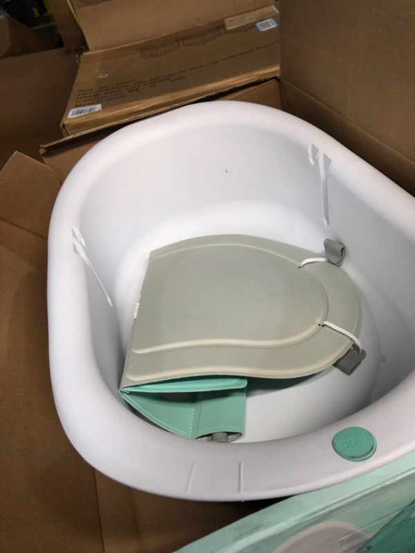 Photo 2 of 4-in-1 Grow-with-Me Bath Tub by Frida Baby Transforms Infant Bathtub to Toddler Bath Seat with Backrest for Assisted Sitting in Tub