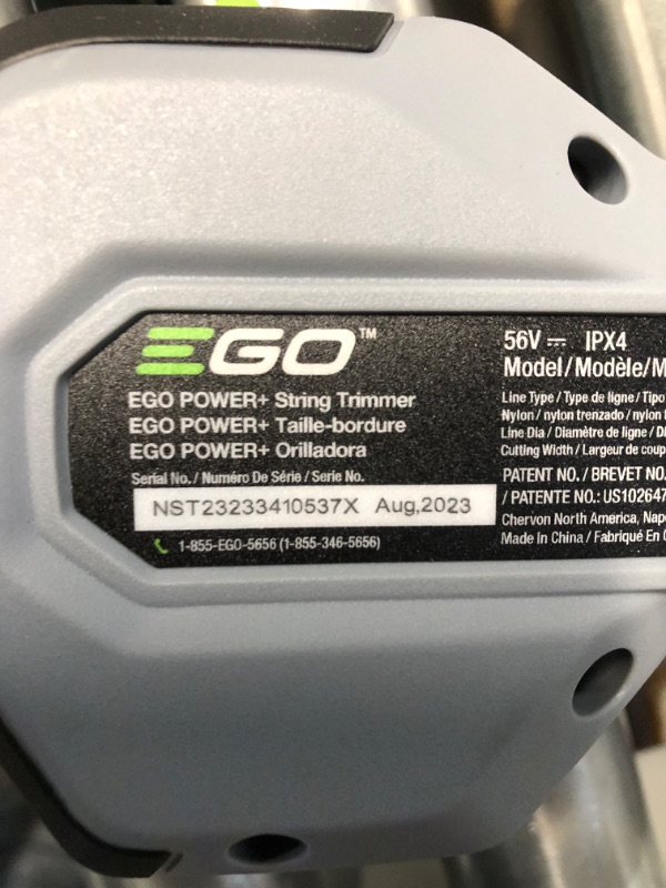 Photo 1 of EGO ST1500SF 15-Inch 56-Volt Cordless String Trimmer Included, 15in Rapid Reload (NO Battery/Charger), Black
