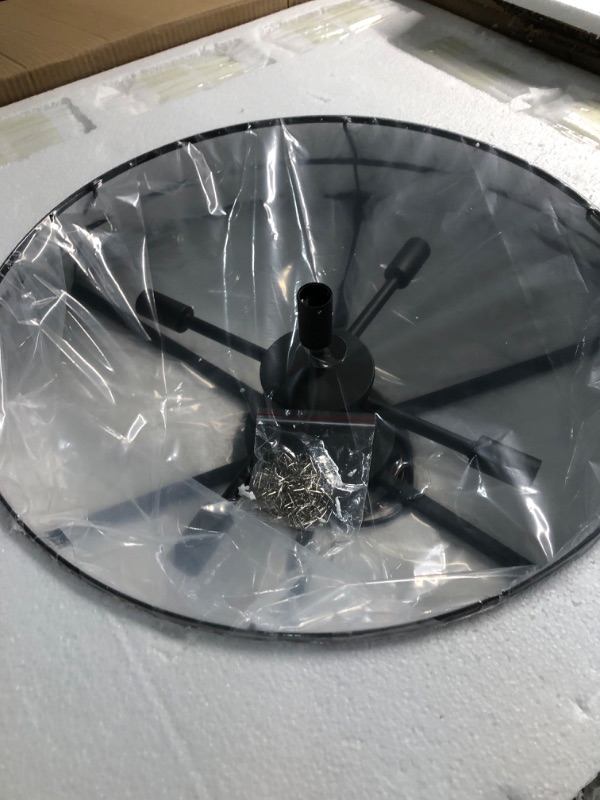 Photo 1 of Textured Glass Round Chandelier, Mable Textured Glass Round Chandelier (Large - 36.5" Diam.) Large - 36.5"Diam.