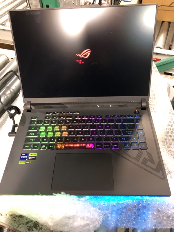 Photo 13 of **powers on and prev used **
ASUS ROG Strix G16 16" 240Hz Laptop 4TB SSD 96GB DDR5 RAM (Intel 14th gen Core i9-14900HX Processor Turbo 5.80Ghz, NVIDIA GeForce RTX 8GB, 16" QHD (2560x1600) WQXGA, Win 11) Gaming Notebook Computer