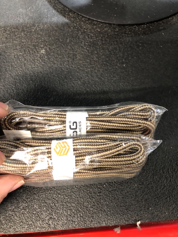 Photo 2 of **set of 2 **
2 Pair Shoe Laces Boot Laces Outdoor Hiking Walking Shoelaces Round Boot Lace Sneakers Shoe Strings 120 cm / 47.24" Brownbeige