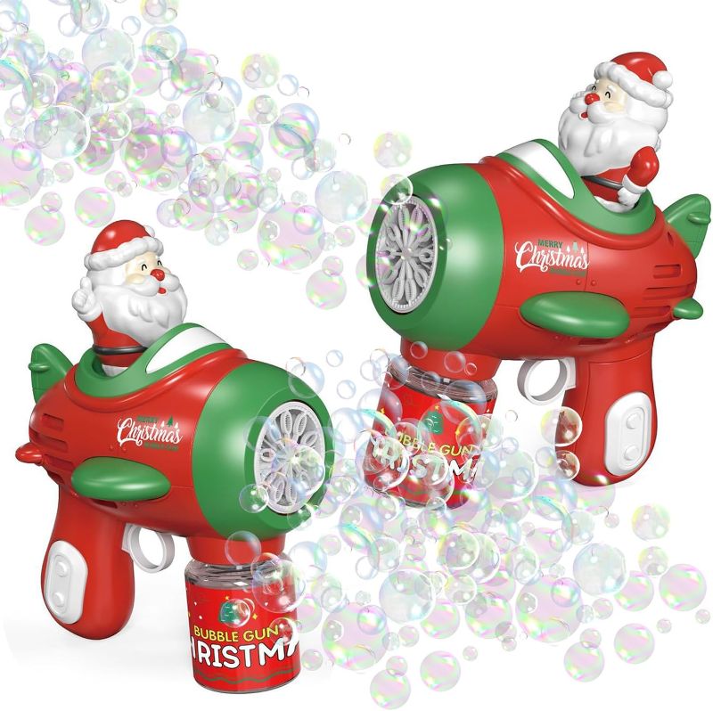 Photo 1 of **Stock photo for reference**
Christmas Bubble Gun Machine for Kids
