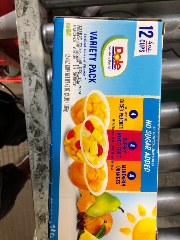 Photo 2 of **expires on DEC 15 2024
Dole Fruit Bowls Cherry Mixed Fruit with Pineapple Apple Immunity Essentials Powder by The Secret Nature of Fruit, 4 Oz Cups (12 Count) and 15 Packets