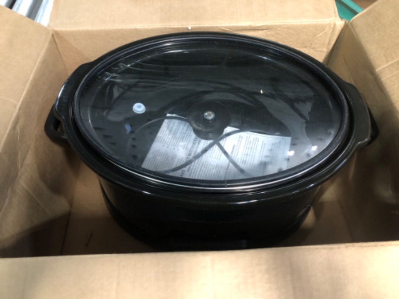 Photo 2 of *DOES NOT HEAT*FOR PARTS ONLY*
Hamilton Beach Slow Cooker - 7 Quart - BLACK 