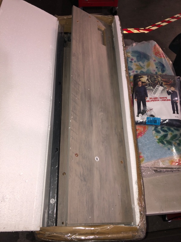 Photo 1 of (READ FULL POST) Inch Console Table with Outlet, Sofa Table -Charcoal Gray - (7.9"D x 70.8"W x 31.1"H) 
