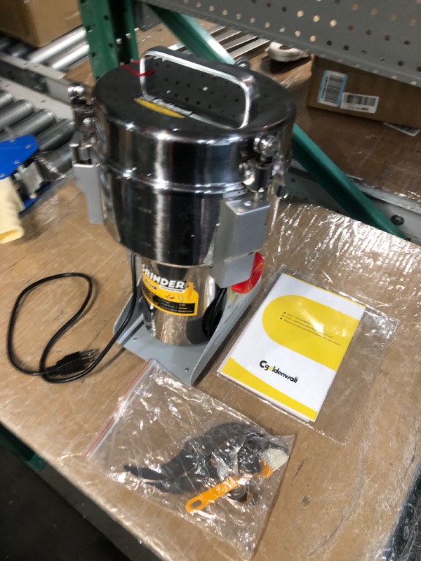 Photo 2 of *READ NOTES*
CGOLDENWALL 2500g Electric Grain Grinder Mill Safety Upgraded 3600W High-speed Spice Herb Grinder Commercial Superfine Machine Dry Cereals Pulverizer CE 110V (2500g Swing Type)