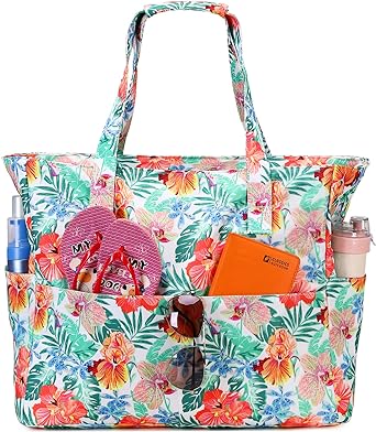 Photo 1 of (STOCK PHOTO FOR SAMPLE ONLY) - Waterproof Beach Tote Pool Bags for Women Ladies Extra Large Gym Tote Carry On Bag With Wet