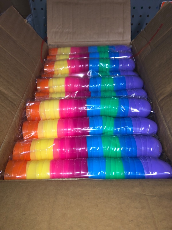 Photo 1 of 1000 Easter Eggs, 2.4'' Fillable Plastic Easter Eggs Empty for Hunt, Basket Stuffers Fillers, Theme Party Favor Decoration, Classroom Prize Supplies