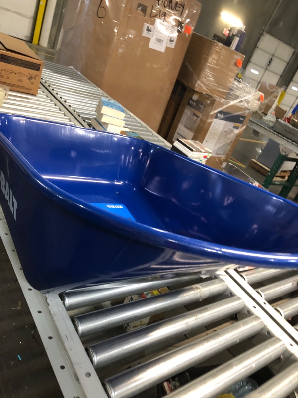 Photo 2 of ***USED - BUCKET ONLY - NO WHEELS, HANDLES, OR HARDWARE - SEE PICTURES***
Kobalt P6-SF-K 34402 6-cu ft Steel Wheelbarrow, Blue