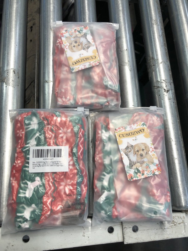 Photo 2 of ***NON-REFUNDABLE (3 PACK) BUNDLE***
Dog Christmas Pajamas for Small Medium Dogs -  M-neck 13", chest 21", back 16"