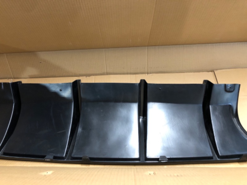 Photo 2 of ***DAMAGED - PLASTIC CLIPS BROKEN - SEE PICTURES***
ECOTRIC Rear Lip Bumper Diffuser Compatible with 2015-2023 Dodge Charger Scat SRT Pack Daytona ABS Splitter Spoiler Valance Chin Diffuser Body kit