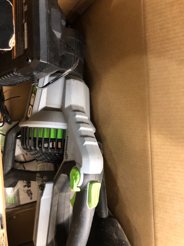 Photo 3 of ****NON REFUNDABLE NO RETURNS SOLD AS IS***PARTS ONLY**
EGO Power+ LB7654 765 CFM Variable-Speed 56-Volt Lithium-ion Cordless Leaf Blower 5.0Ah Battery and Charger Included, Black 765 CFM Blower Kit  w/ 5.0Ah Battery