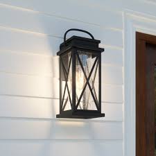 Photo 1 of **damaged**seenotes**Quoizel Saint Elias 1-Light 14.25-in H Matte Black Outdoor Wall Light