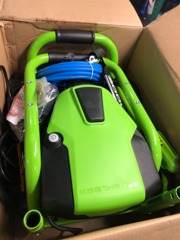 Photo 2 of ***USED - MISSING NUMEROUS PARTS - SEE PICTURES - UNABLE TO TEST***
Greenworks Pro 3000 PSI 2-GPMs Cold Water Electric Pressure Washer with 5 Spray Tips