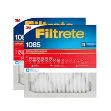 Photo 1 of **DAMAGED**Filtrete 25-in W x 25-in L x 1-in MERV 11 1085 MPR Allergen Defense Extra Electrostatic Pleated Air Filter (2-Pack)