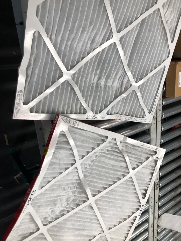 Photo 1 of **DAMAGED**Filtrete 25-in W x 25-in L x 1-in MERV 11 1085 MPR Allergen Defense Extra Electrostatic Pleated Air Filter (2-Pack)