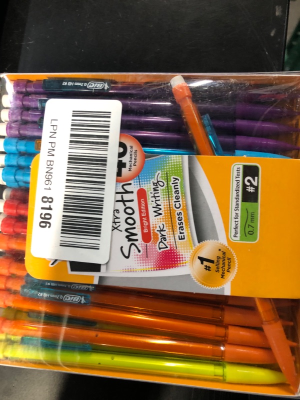 Photo 1 of BIC Xtra Smooth Mechanical Pencil Bright Edition 0.7 mm, 40 Count